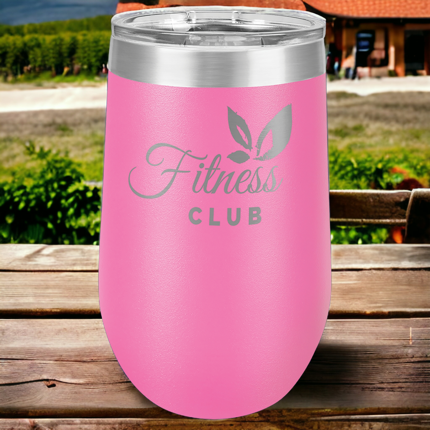 Custom Engraved 16oz Stemless Wine Tumbler, "Polar Camel" Brand