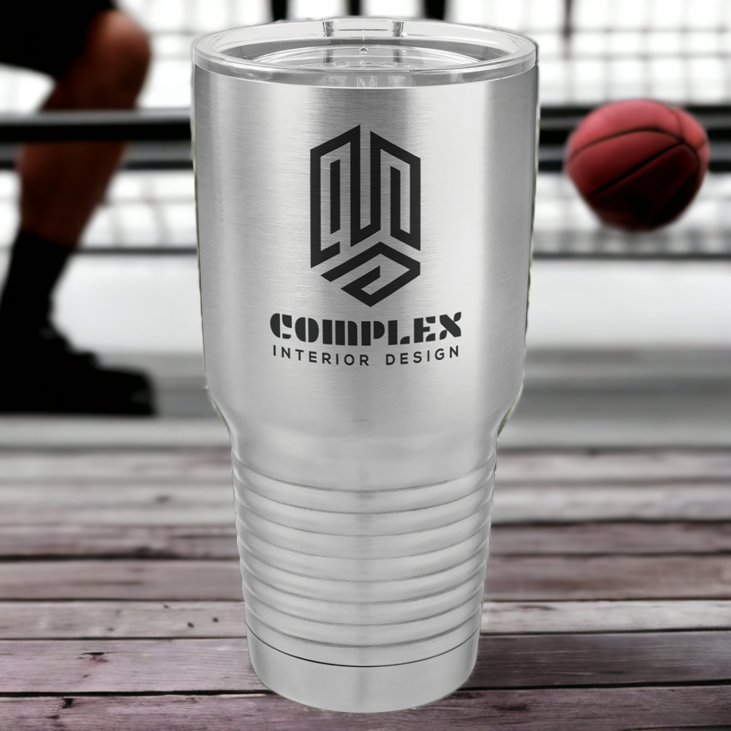 Custom Engraved 30oz Tumbler (Clear Lid), "Polar Camel" Brand