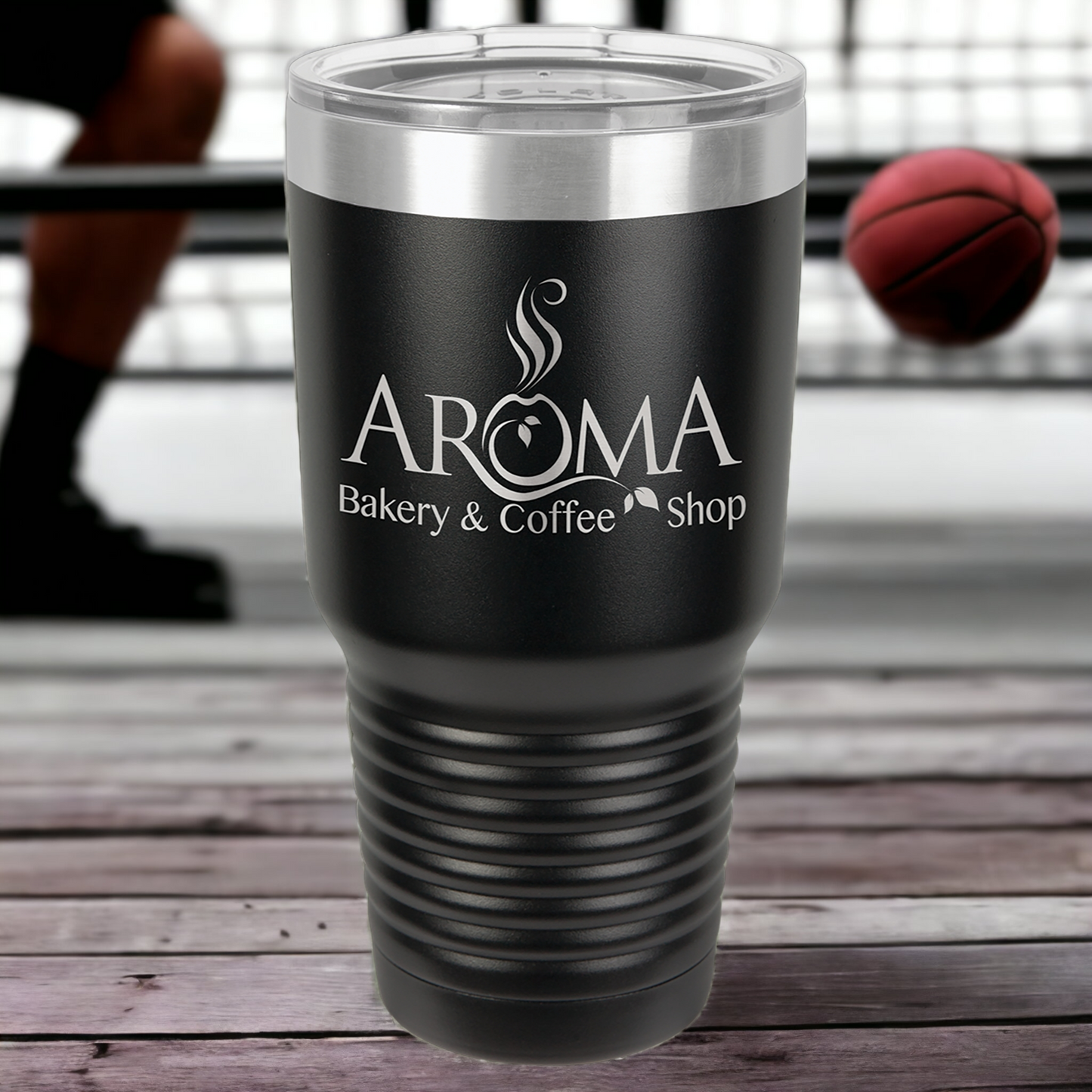 Custom Engraved 30oz Tumbler (Clear Lid), "Polar Camel" Brand