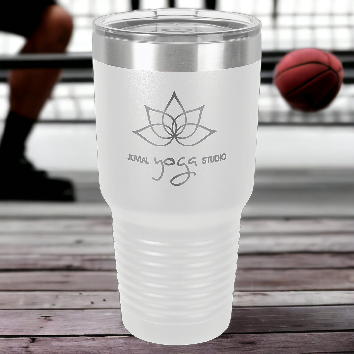 Custom Engraved 30oz Tumbler (Clear Lid), "Polar Camel" Brand