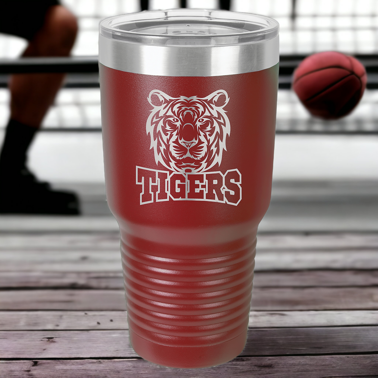 Custom Engraved 30oz Tumbler (Clear Lid), "Polar Camel" Brand