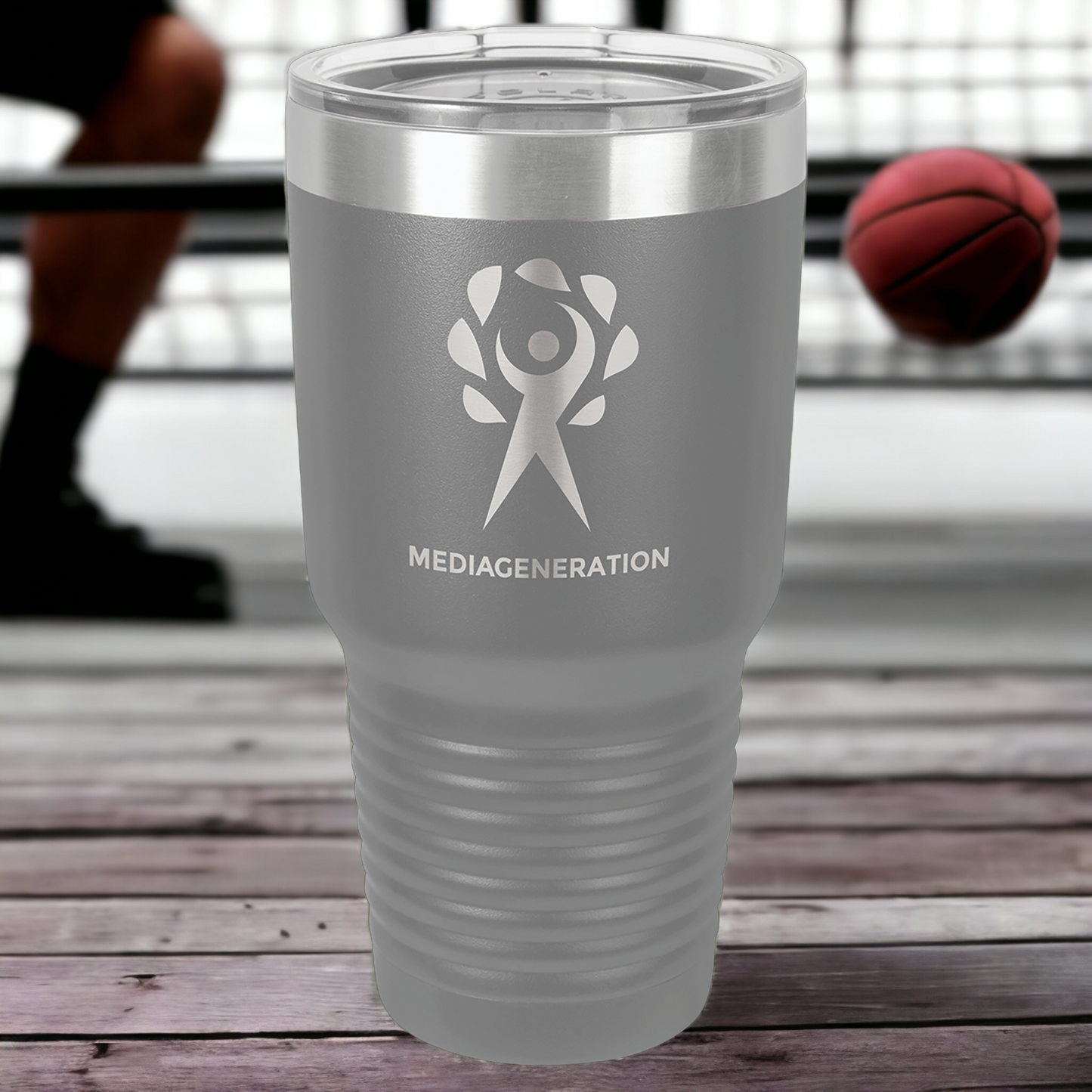 Custom Engraved 30oz Tumbler (Clear Lid), "Polar Camel" Brand