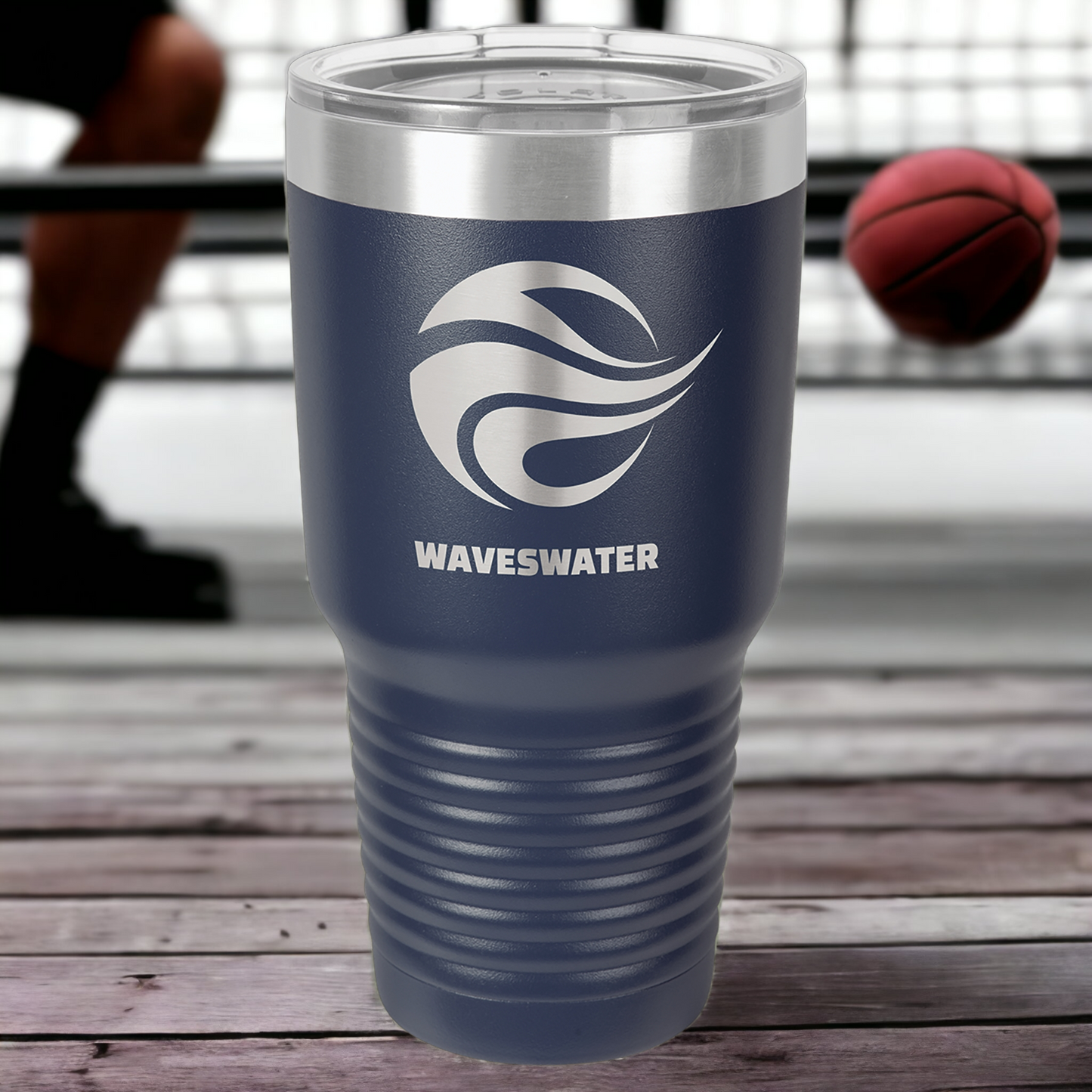 Custom Engraved 30oz Tumbler (Clear Lid), "Polar Camel" Brand