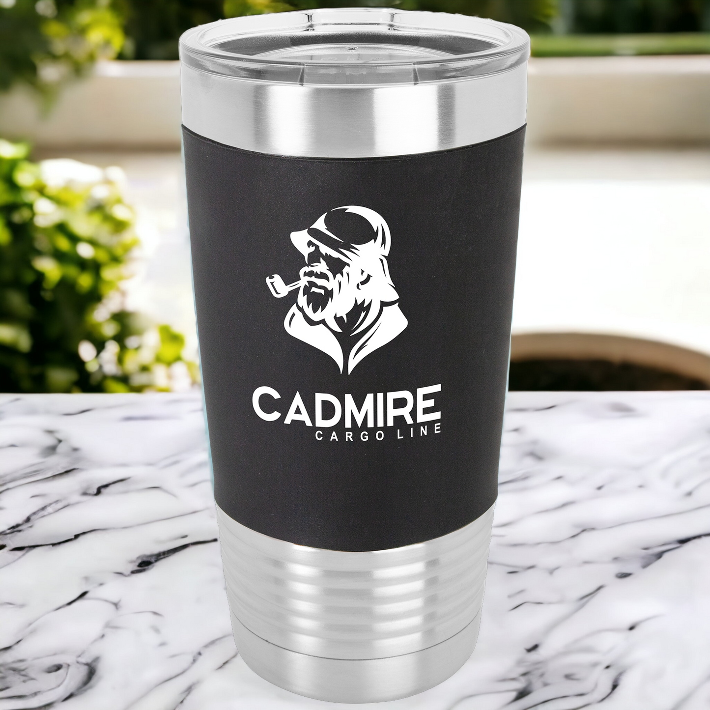 Custom Engraved 20oz Silicone Grip Tumbler, "Polar Camel Brand"