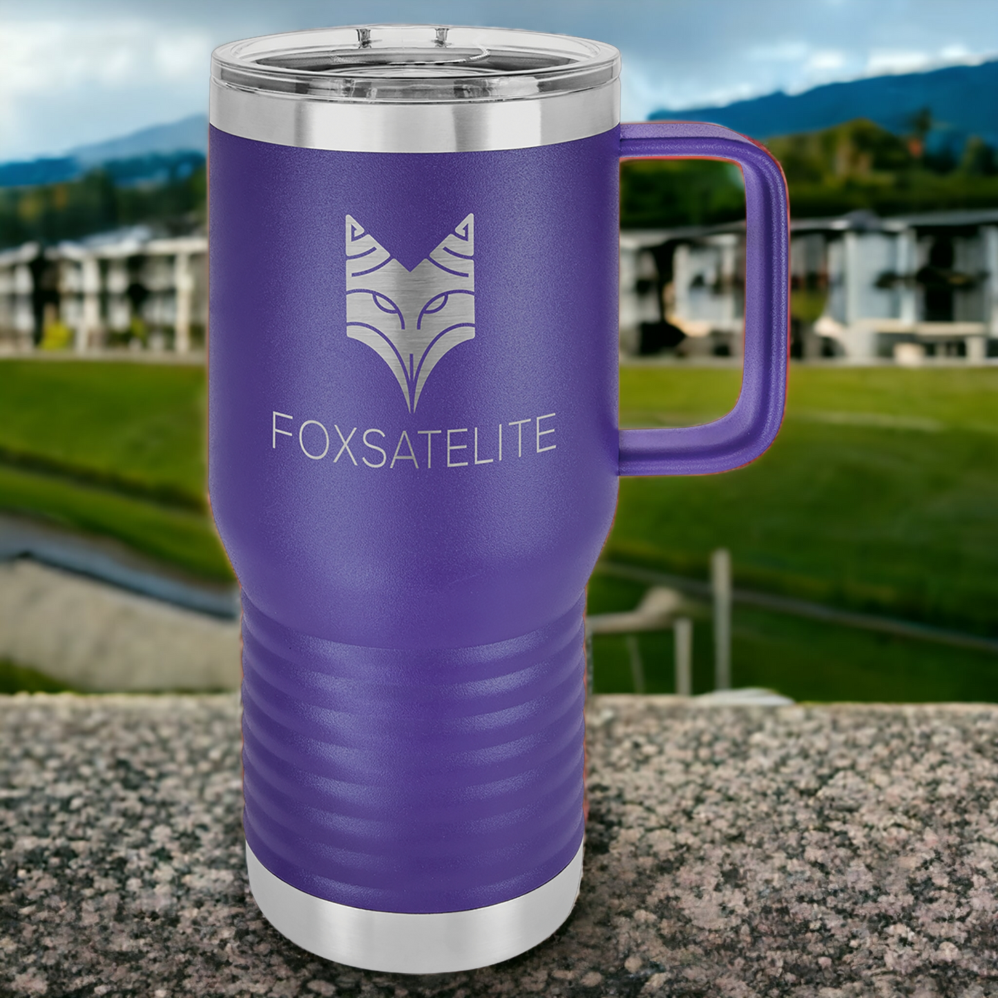 Custom Engraved 20oz Travel Mug with Slider Lid, "Polar Camel" Brand