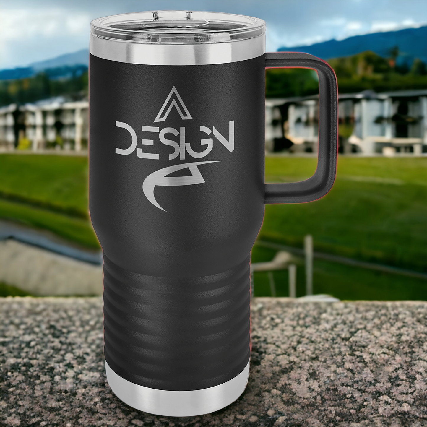 Custom Engraved 20oz Travel Mug with Slider Lid, "Polar Camel" Brand