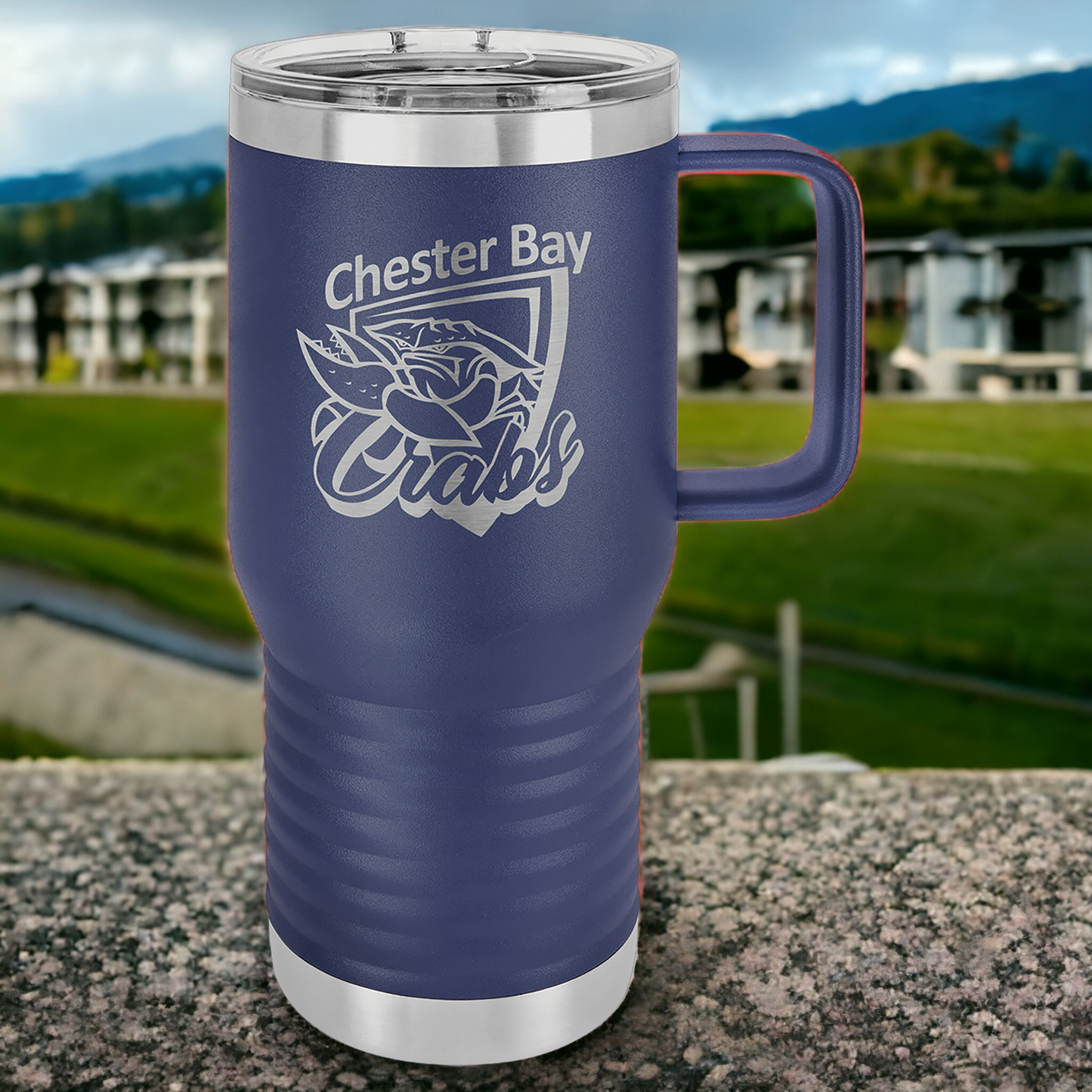 Custom Engraved 20oz Travel Mug with Slider Lid, "Polar Camel" Brand