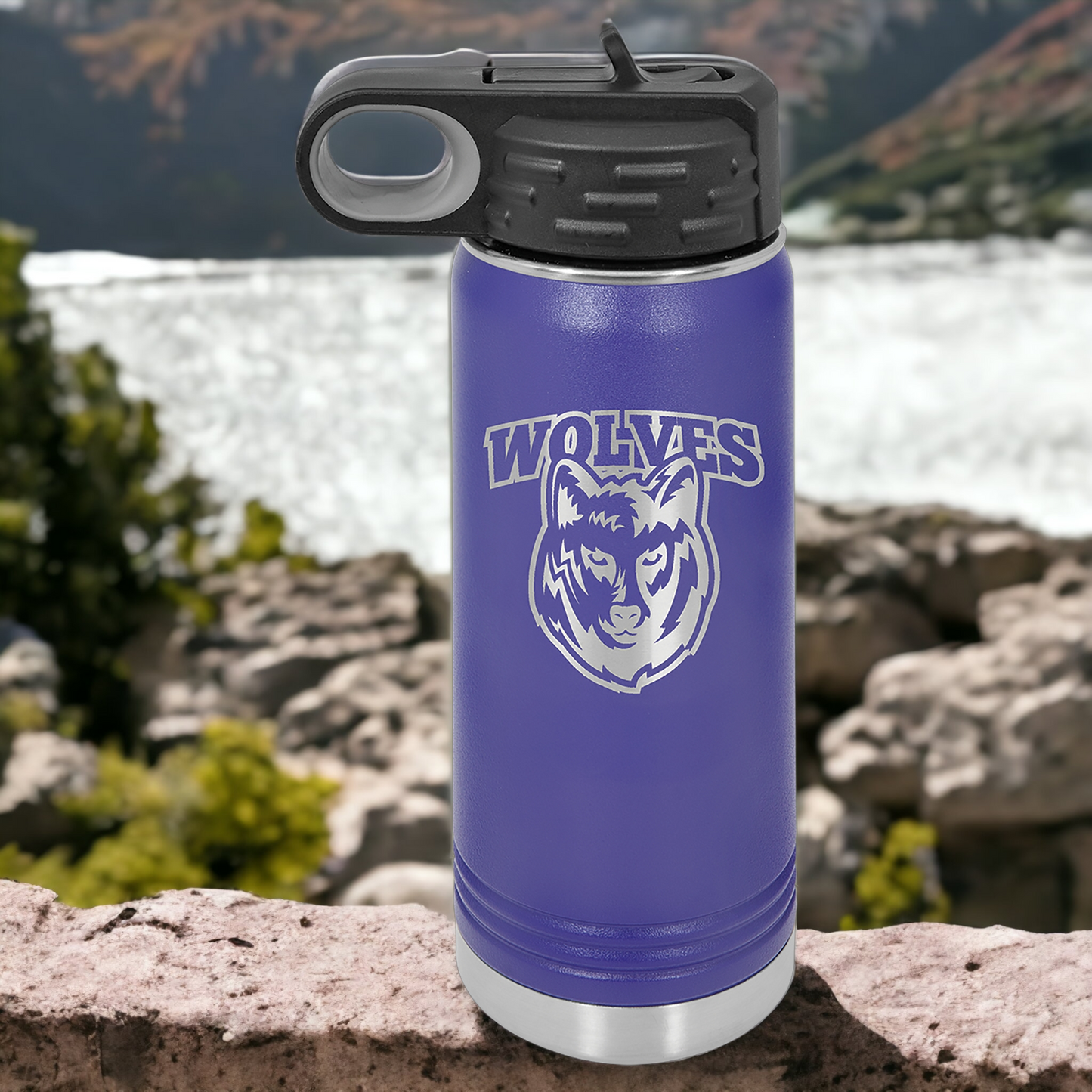 Custom Engraved 20oz Water Bottle Polar Camel Brand