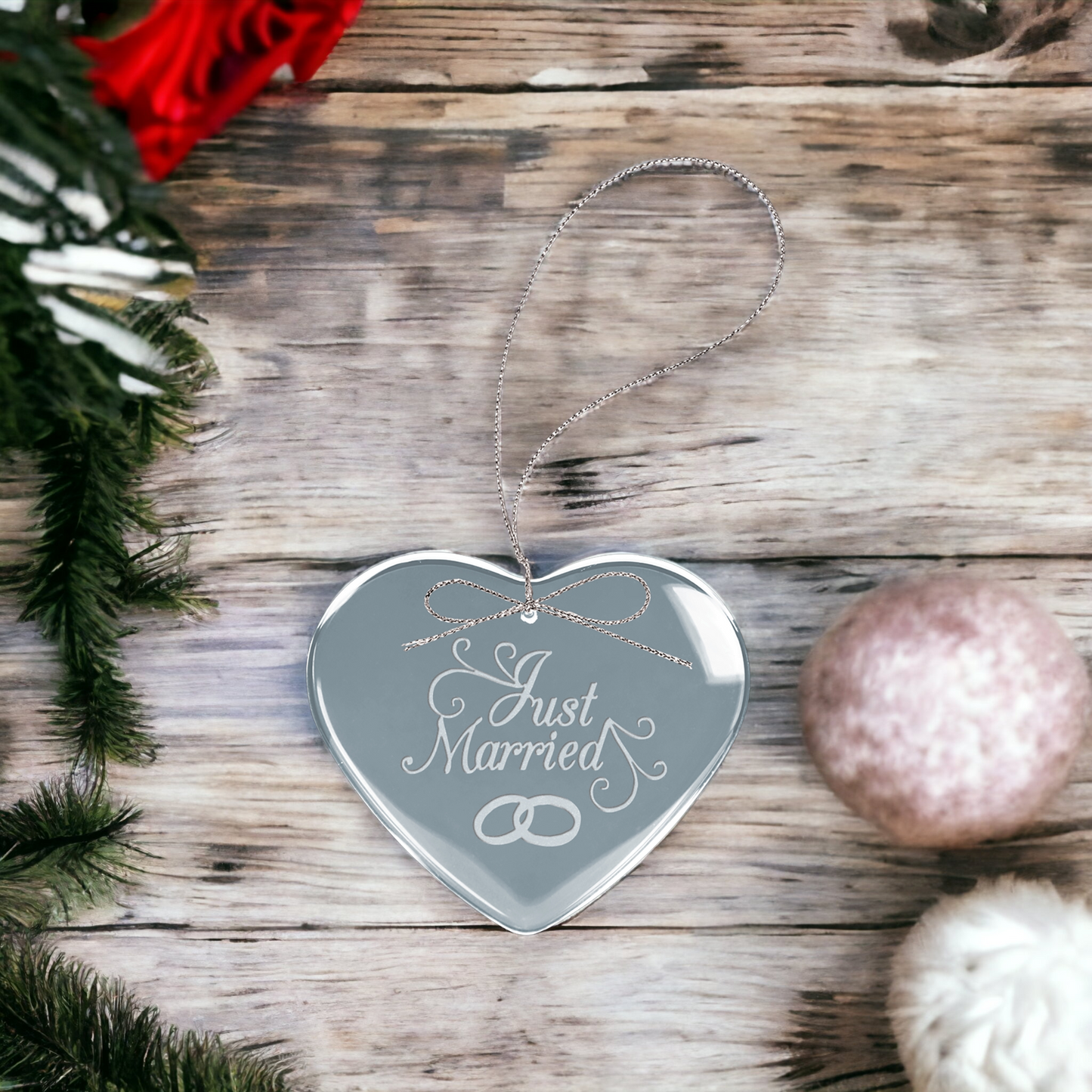 Custom Engraved Glass Christmas Ornaments