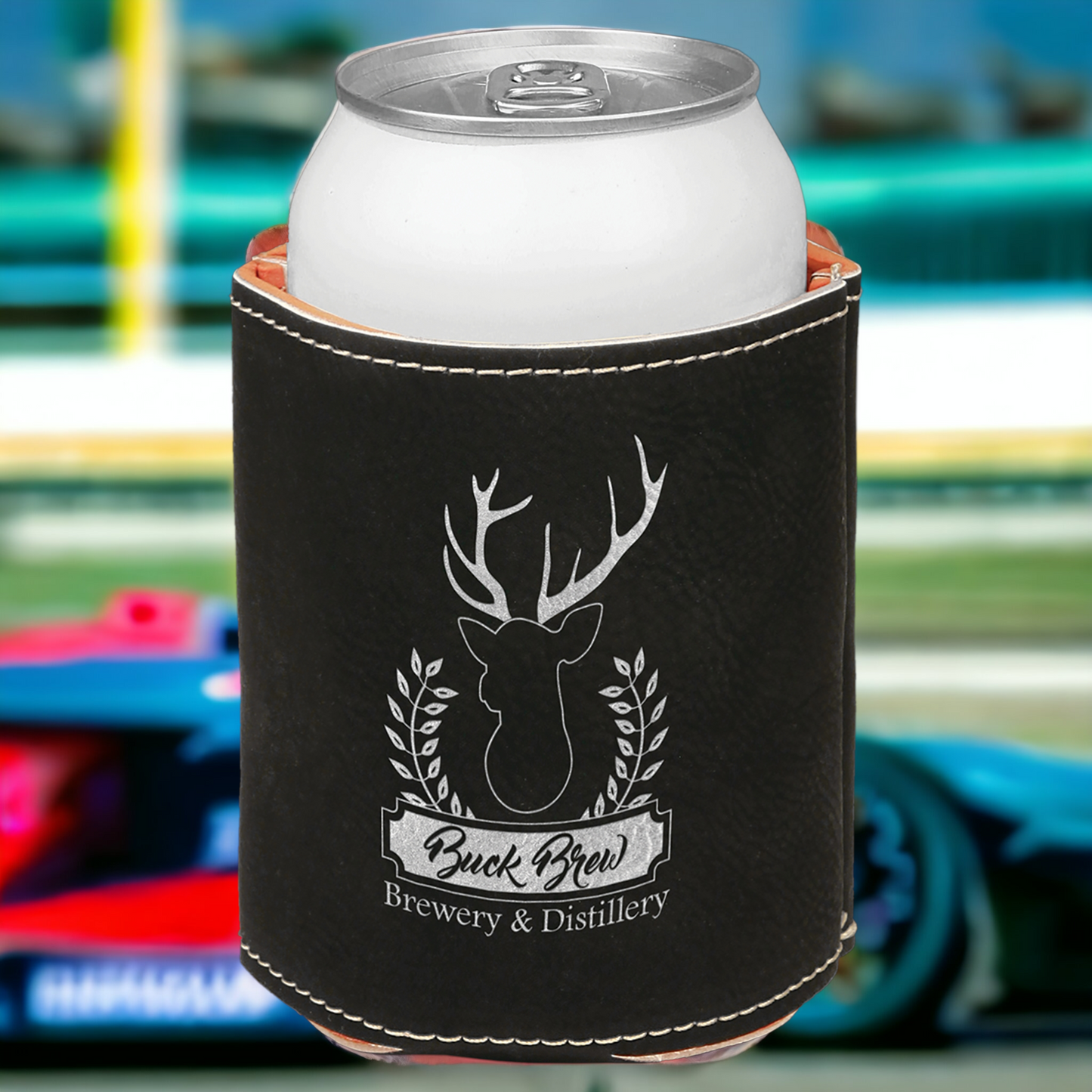 Custom Engraved Leatherette Beverage Holder "Koozie"