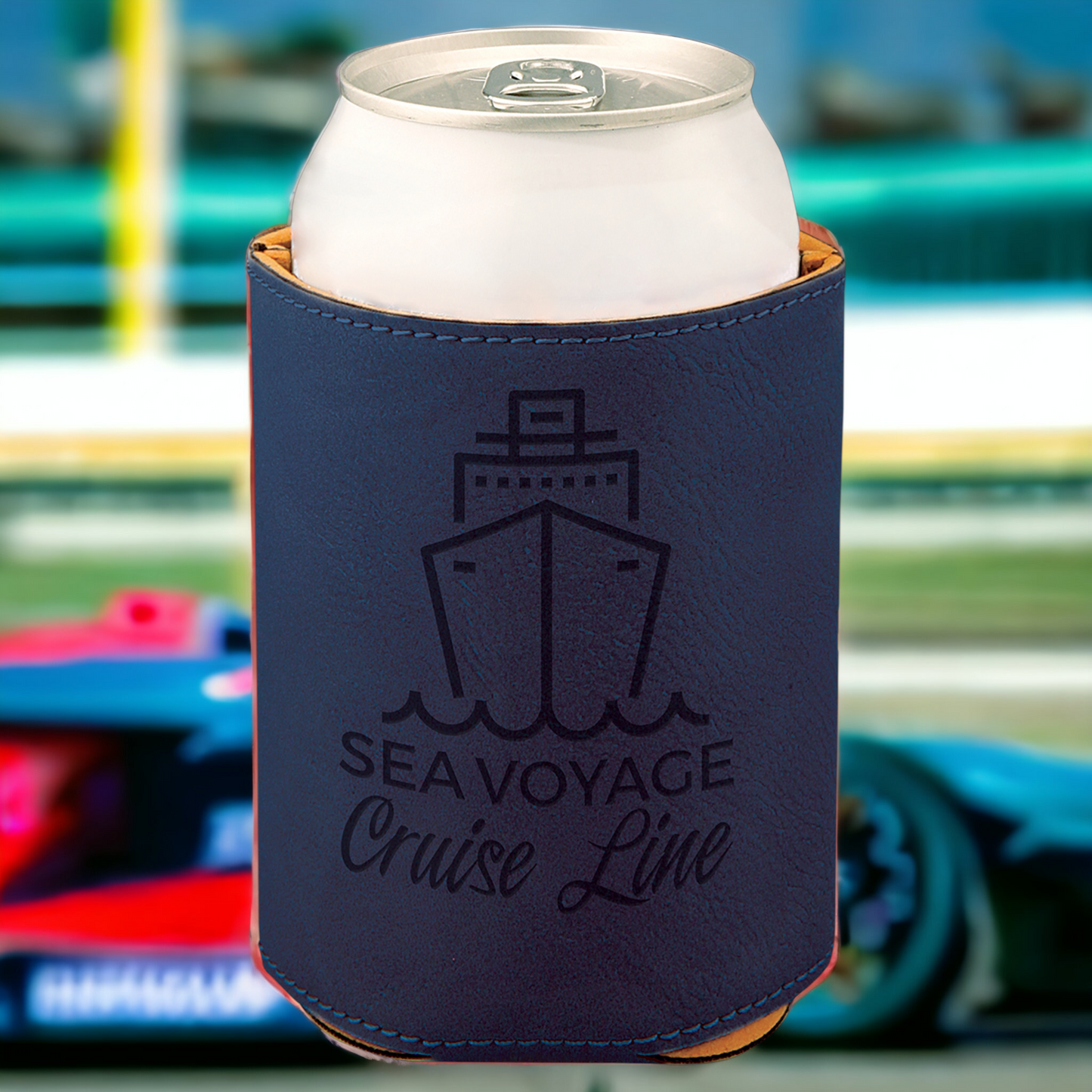 Custom Engraved Leatherette Beverage Holder "Koozie"