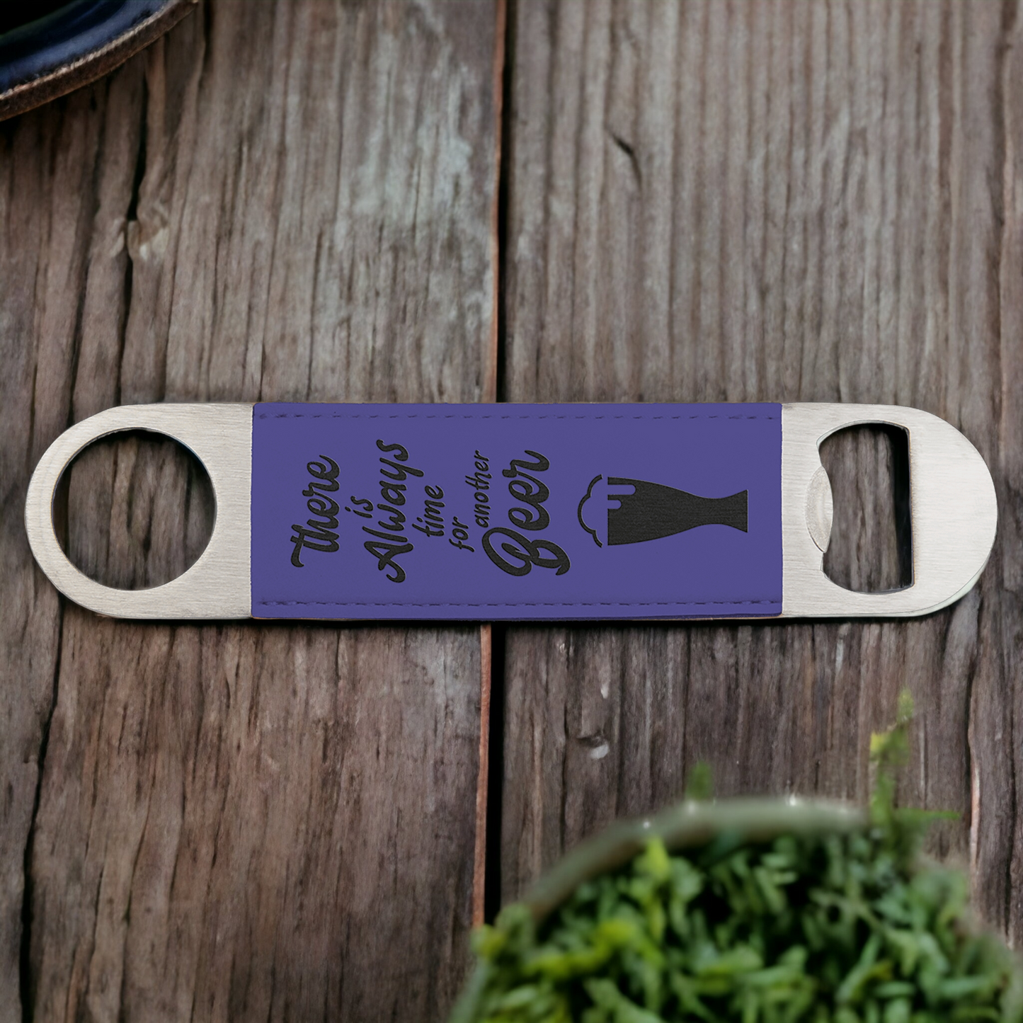 Custom Engraved Leatherette Bottle Opener