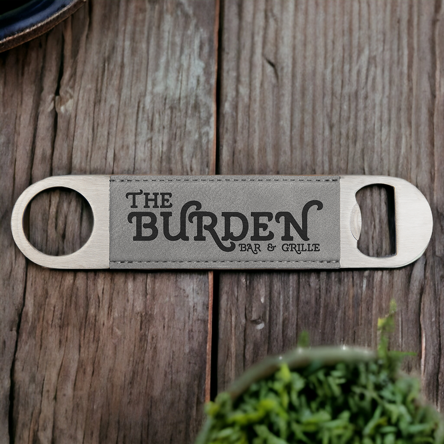 Custom Engraved Leatherette Bottle Opener