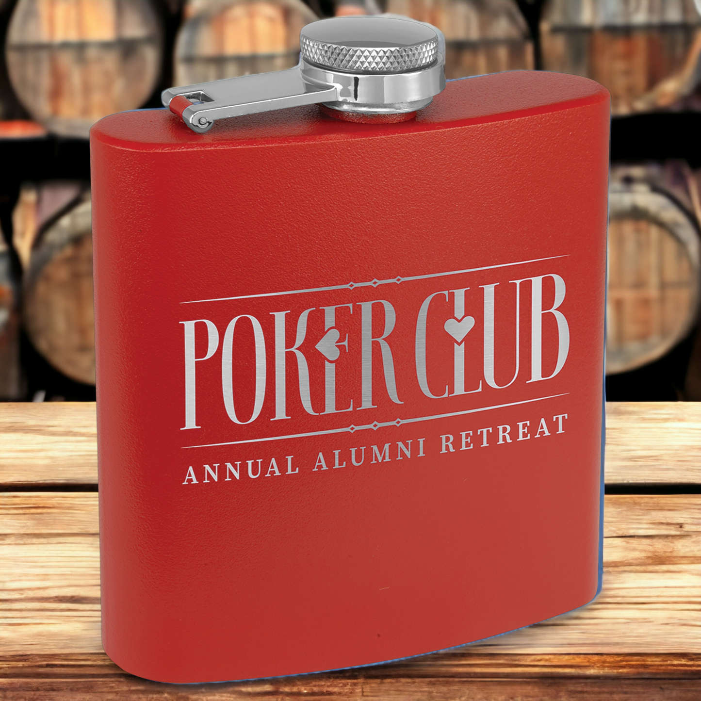 Custom Engraved Powder Coated 6oz Flask