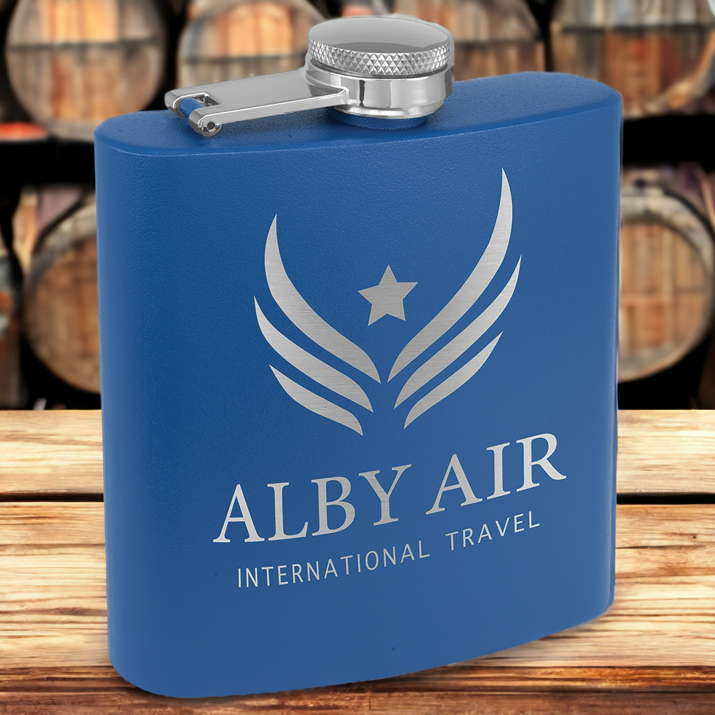 Custom Engraved Powder Coated 6oz Flask