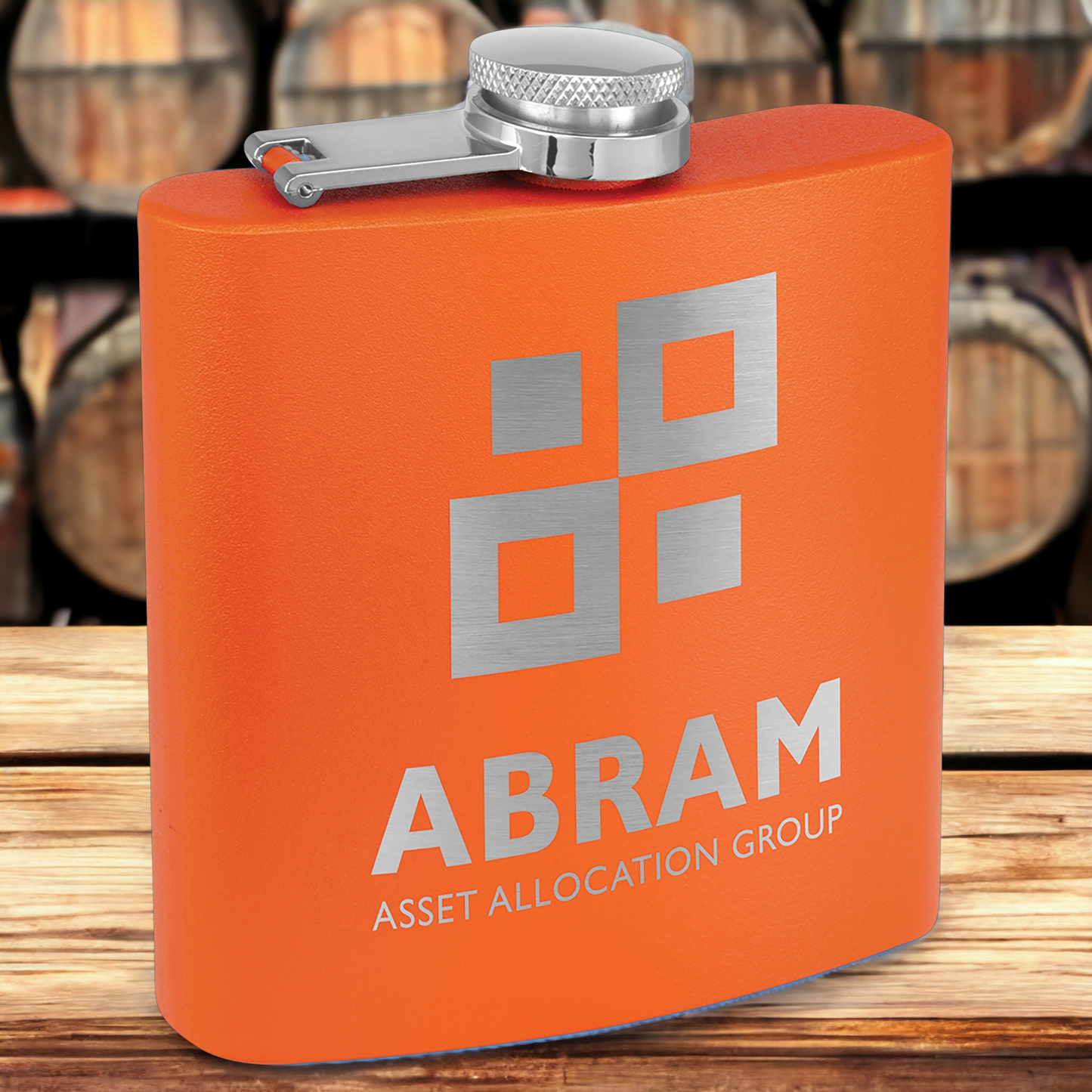 Custom Engraved Powder Coated 6oz Flask