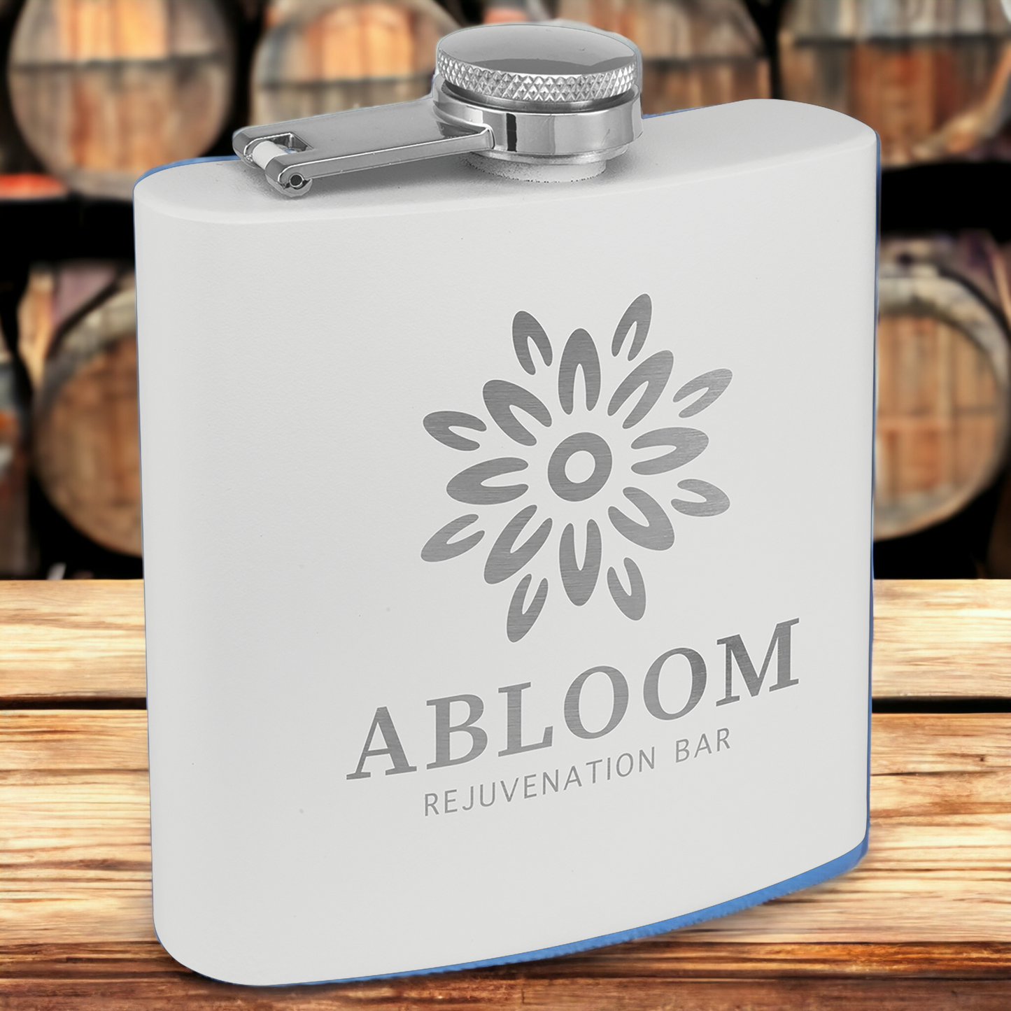 Custom Engraved Powder Coated 6oz Flask