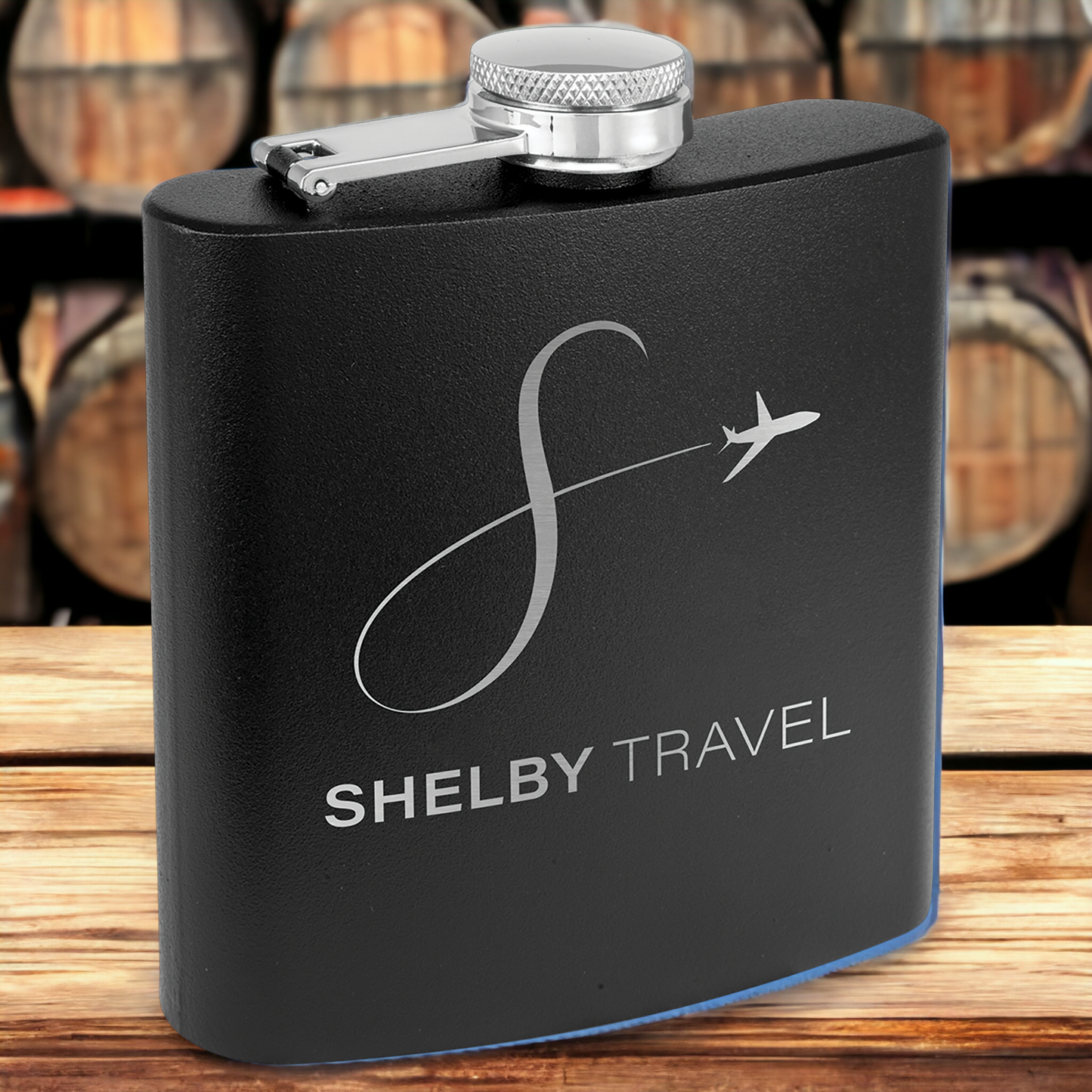 Custom Engraved Powder Coated 6oz Flask