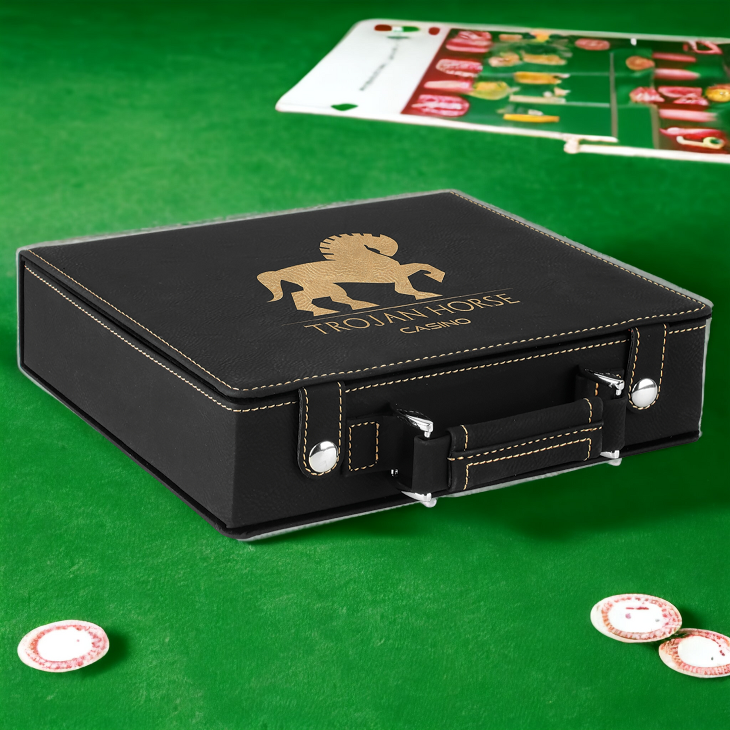 Custom Engraved Poker Set