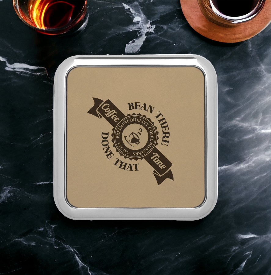 Custom Engraved Leatherette Coasters (Pack of 4)