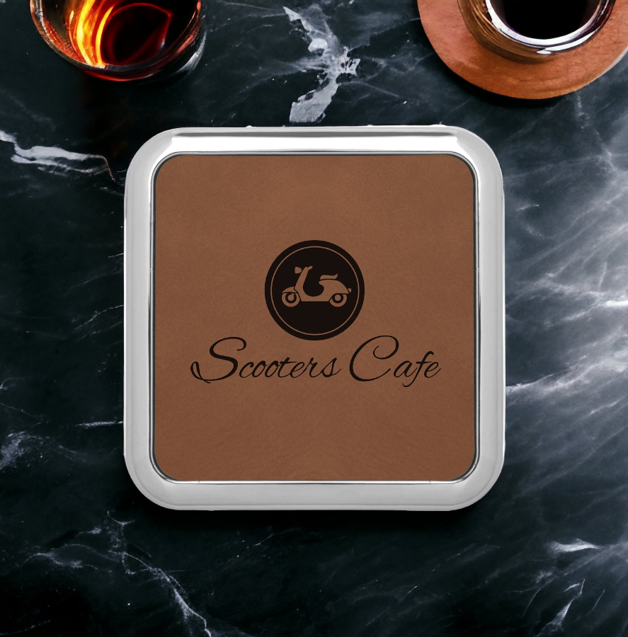 Custom Engraved Leatherette Coasters (Pack of 4)