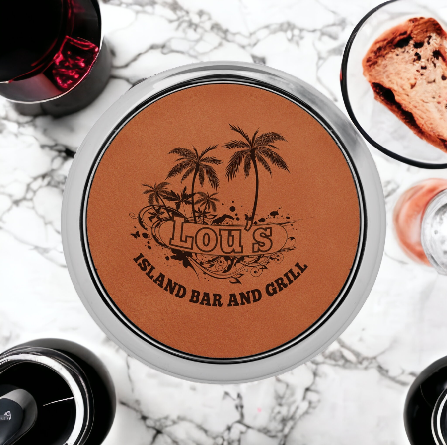 Custom Engraved Leatherette Coasters (Pack of 4)