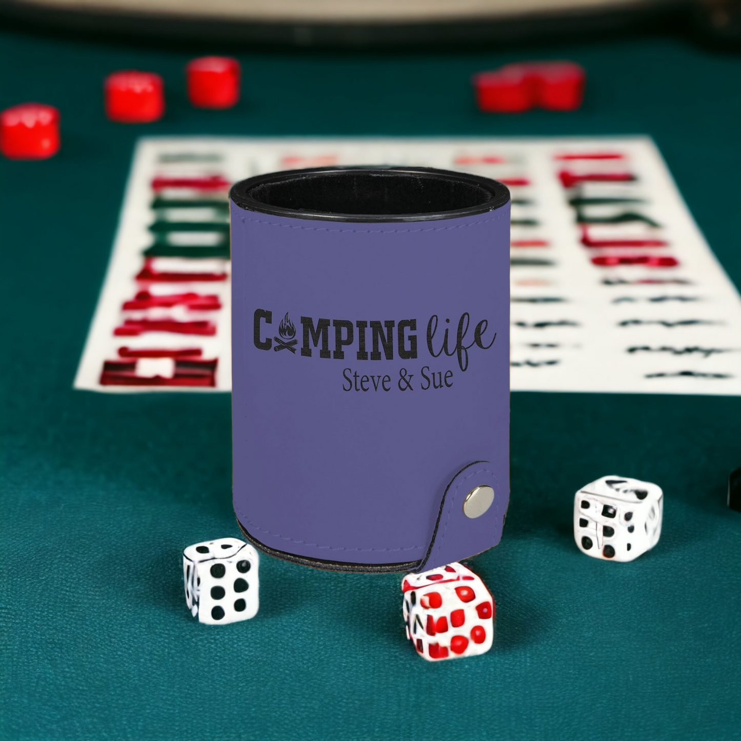 Custom Engraved Leatherette Dice Cup