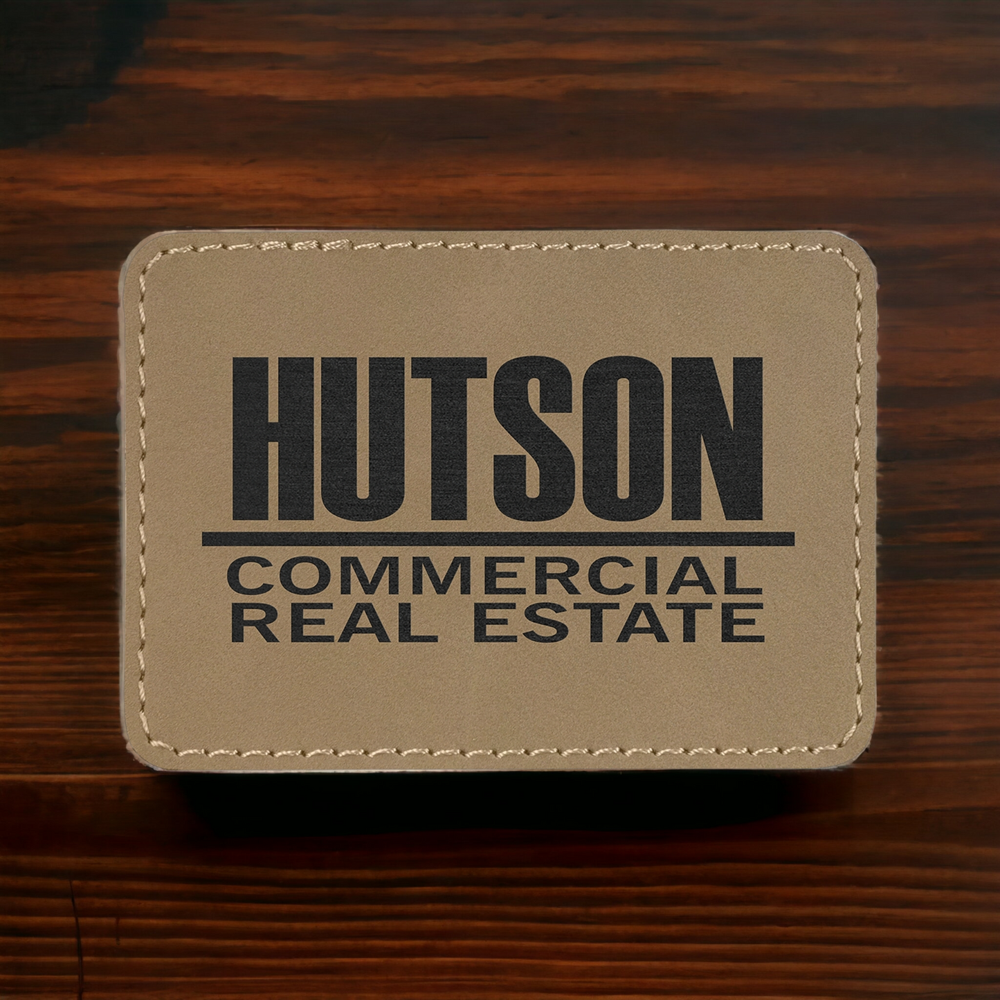 Custom Engraved Leatherette Rectangle Patch