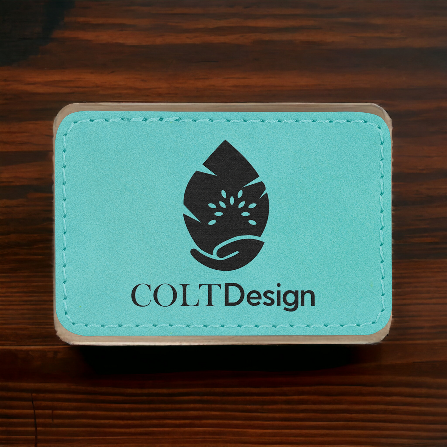 Custom Engraved Leatherette Rectangle Patch