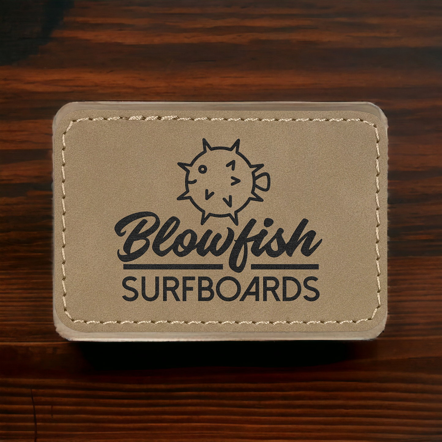 Custom Engraved Leatherette Rectangle Patch