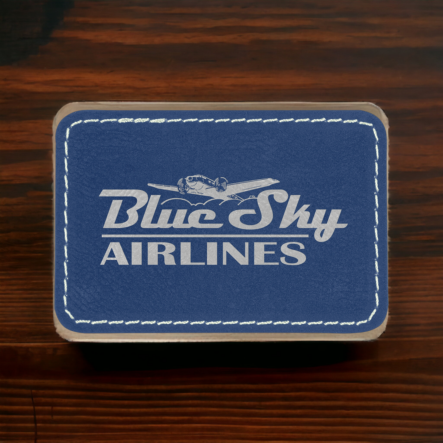 Custom Engraved Leatherette Rectangle Patch