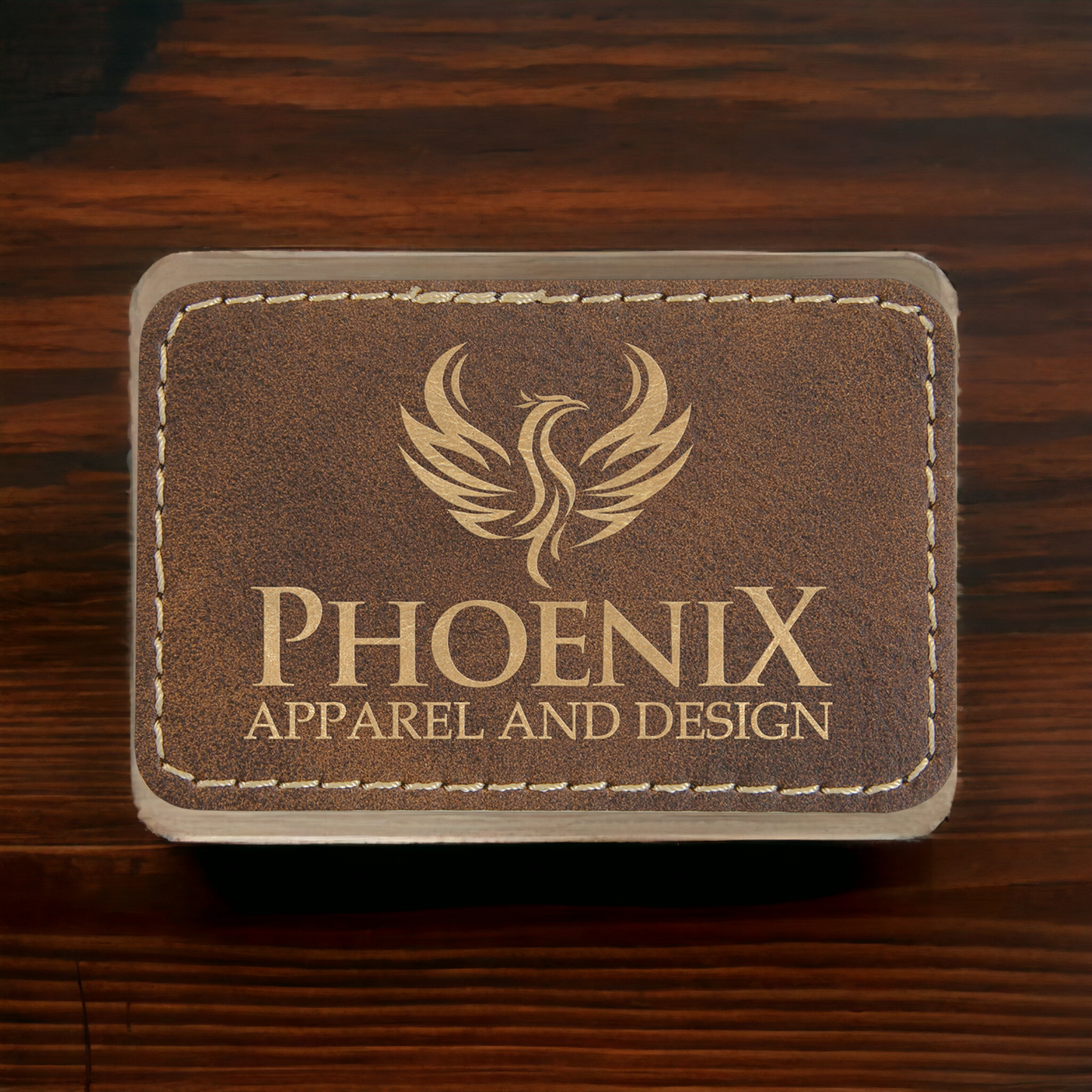 Custom Engraved Leatherette Rectangle Patch