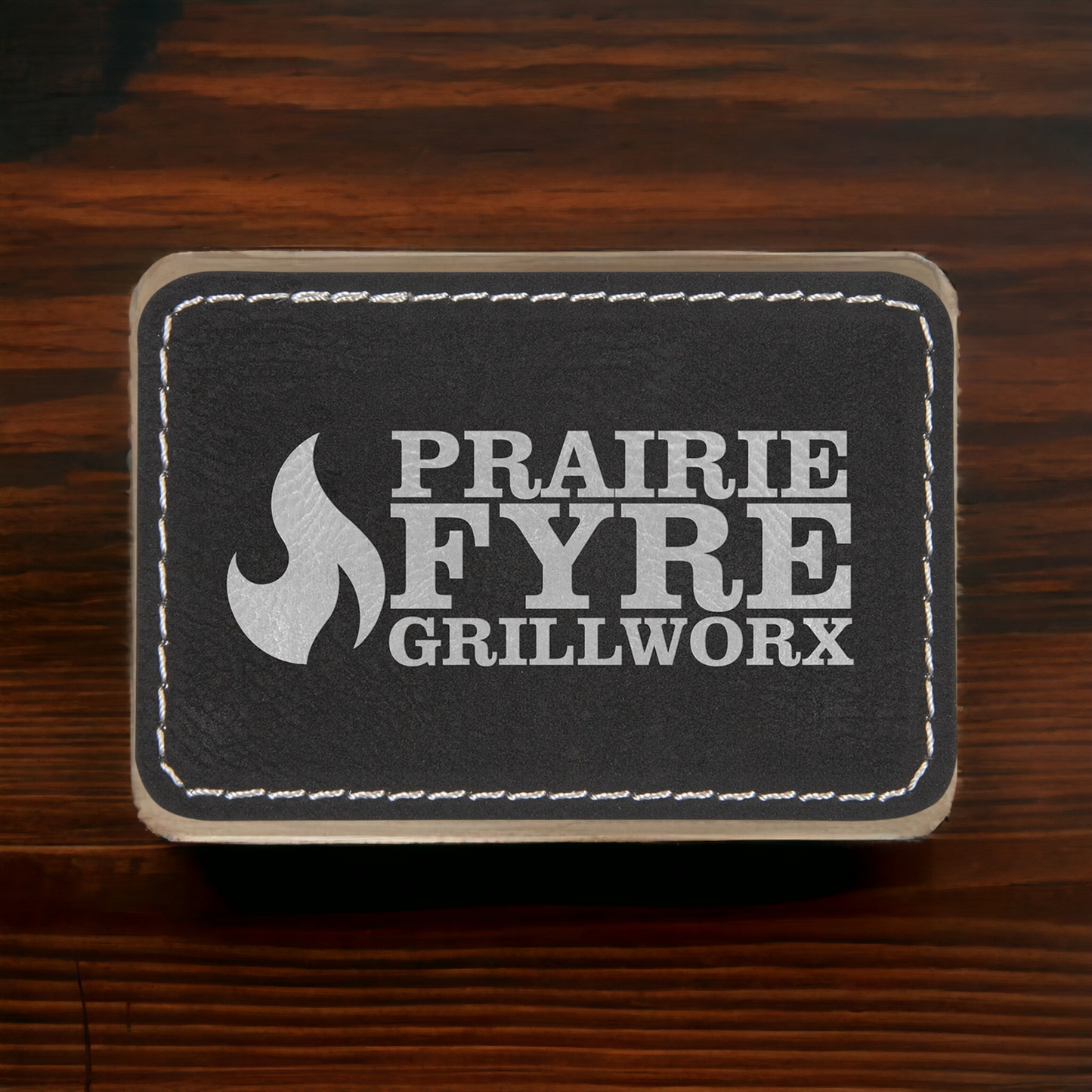 Custom Engraved Leatherette Rectangle Patch