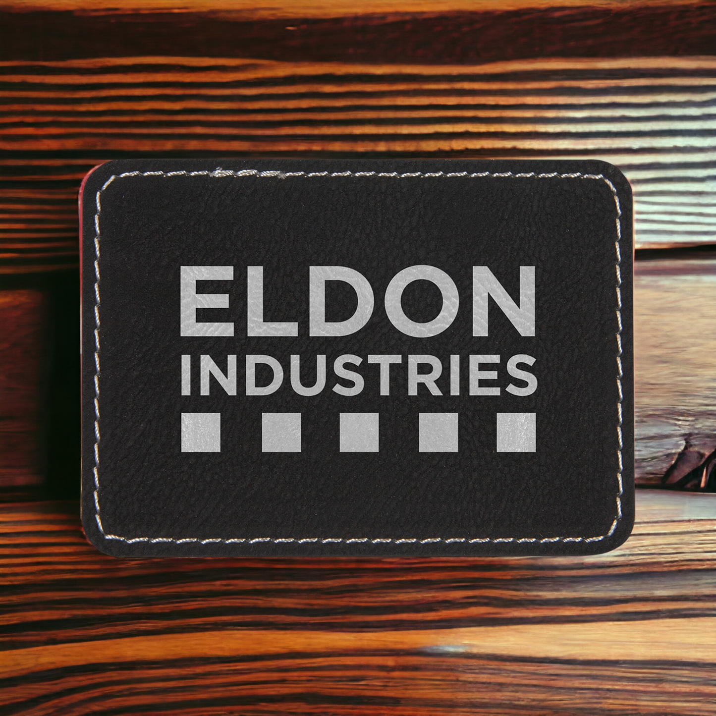 Custom Engraved Leatherette Rectangle Patch