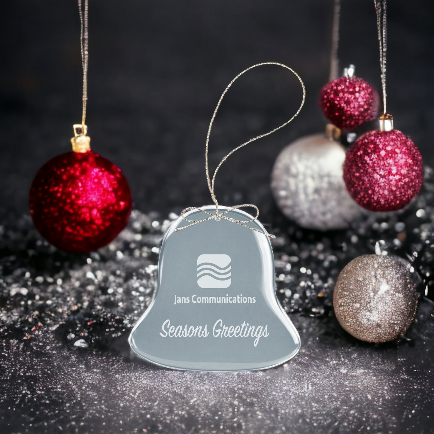 Custom Engraved Crystal Christmas Ornaments