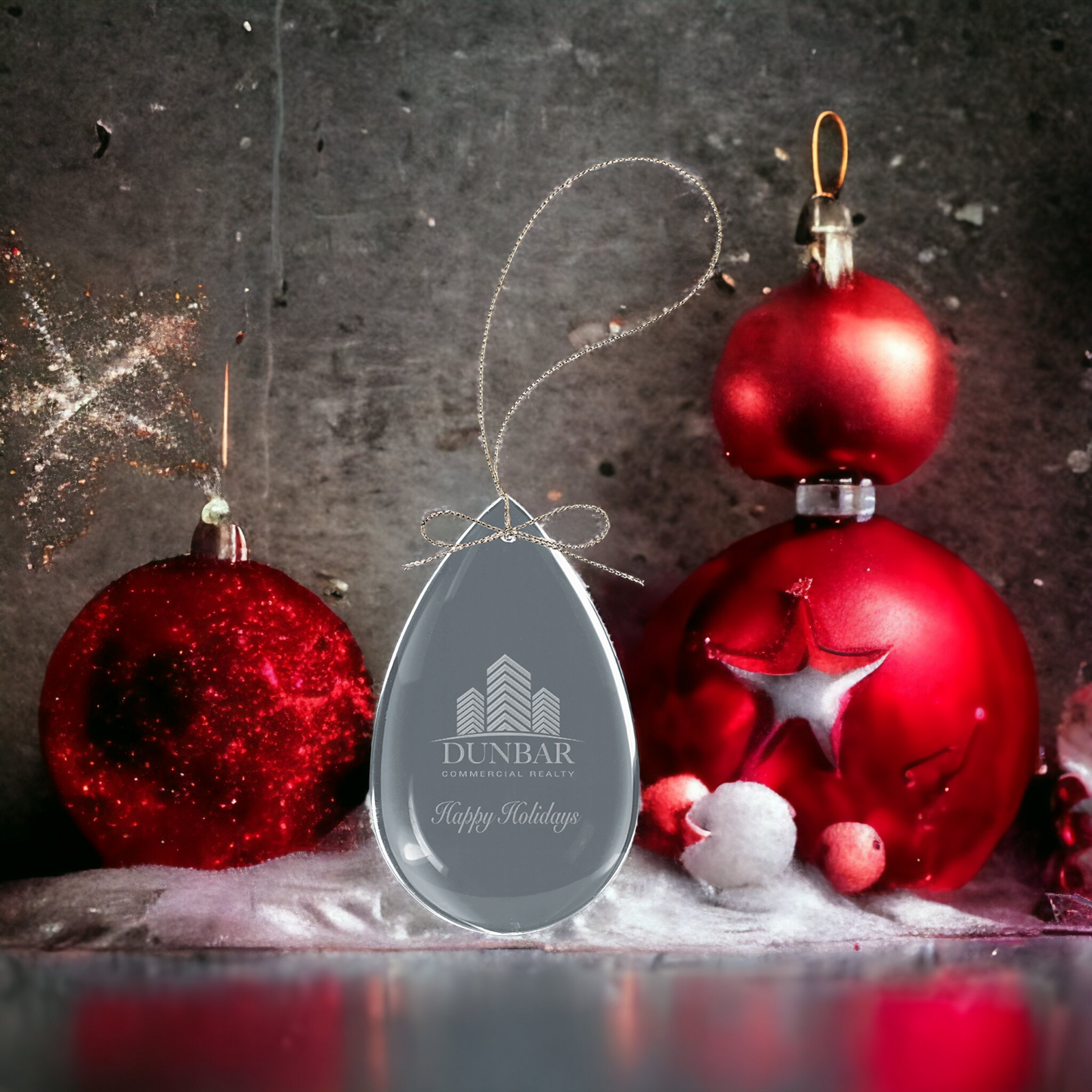 Custom Engraved Crystal Christmas Ornaments