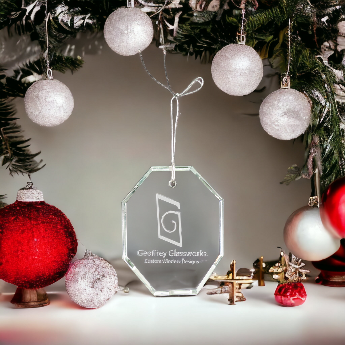 Custom Engraved Crystal Christmas Ornaments