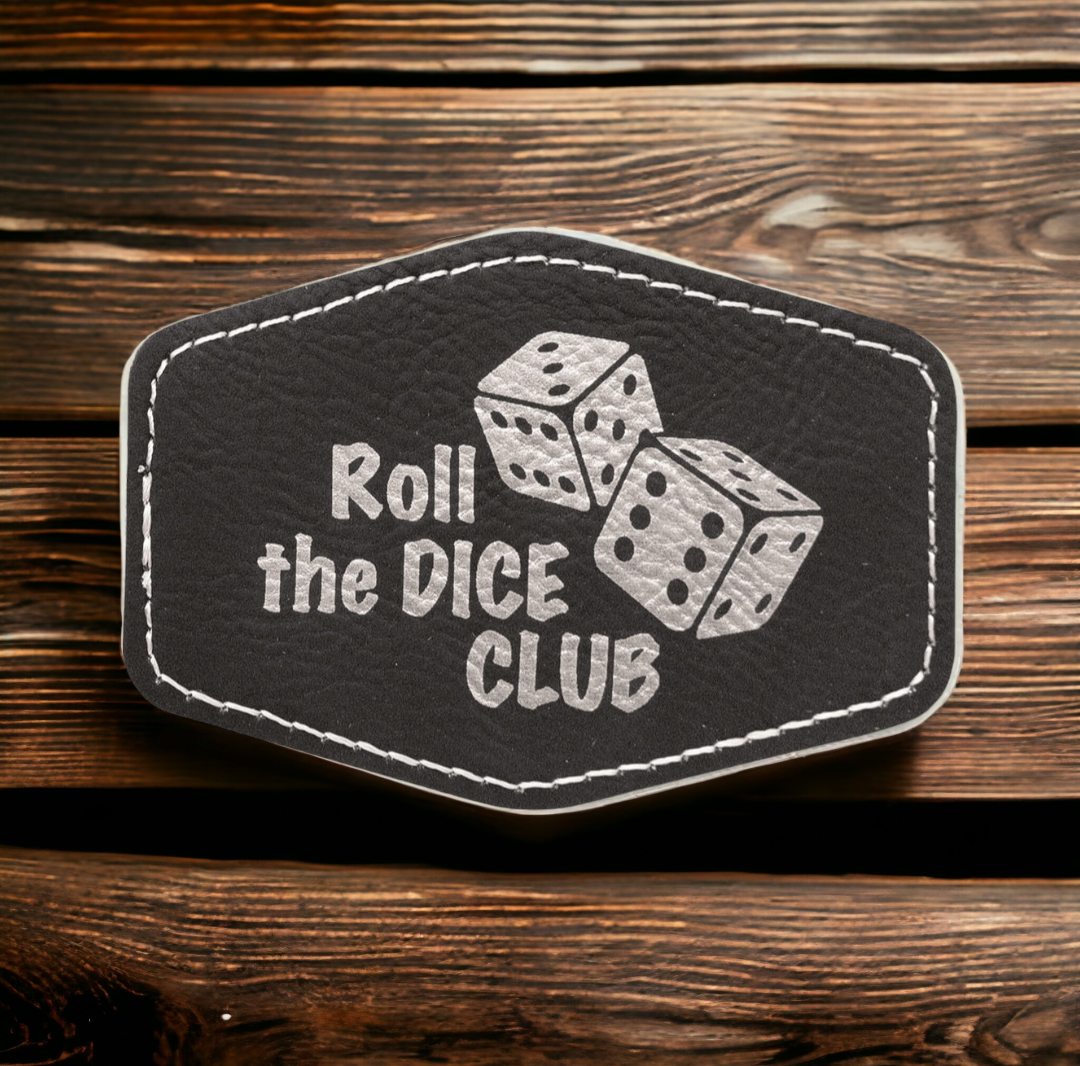 Custom Engraved Leatherette Hex Patch