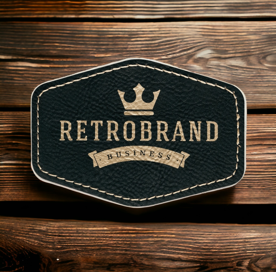 Custom Engraved Leatherette Hex Patch