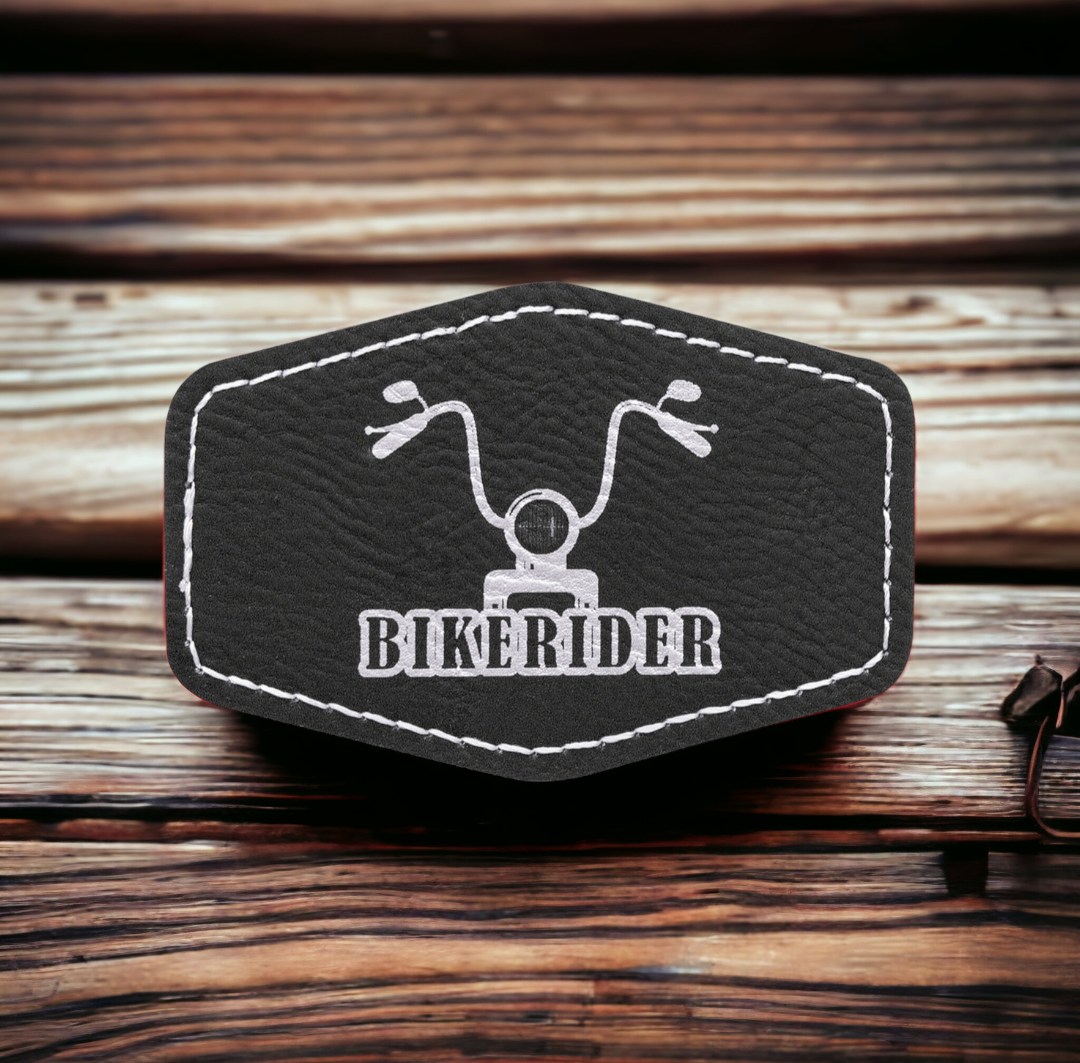 Custom Engraved Leatherette Hex Patch