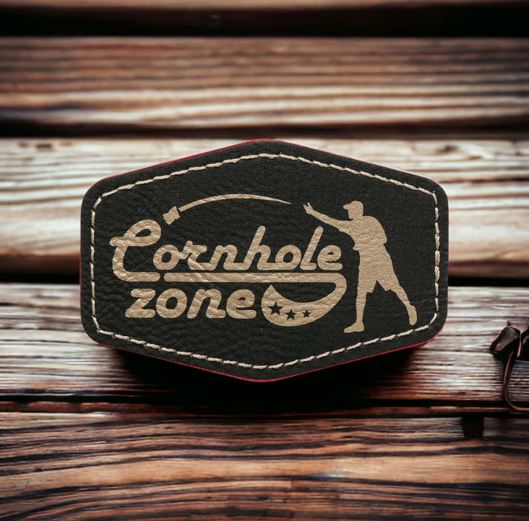 Custom Engraved Leatherette Hex Patch