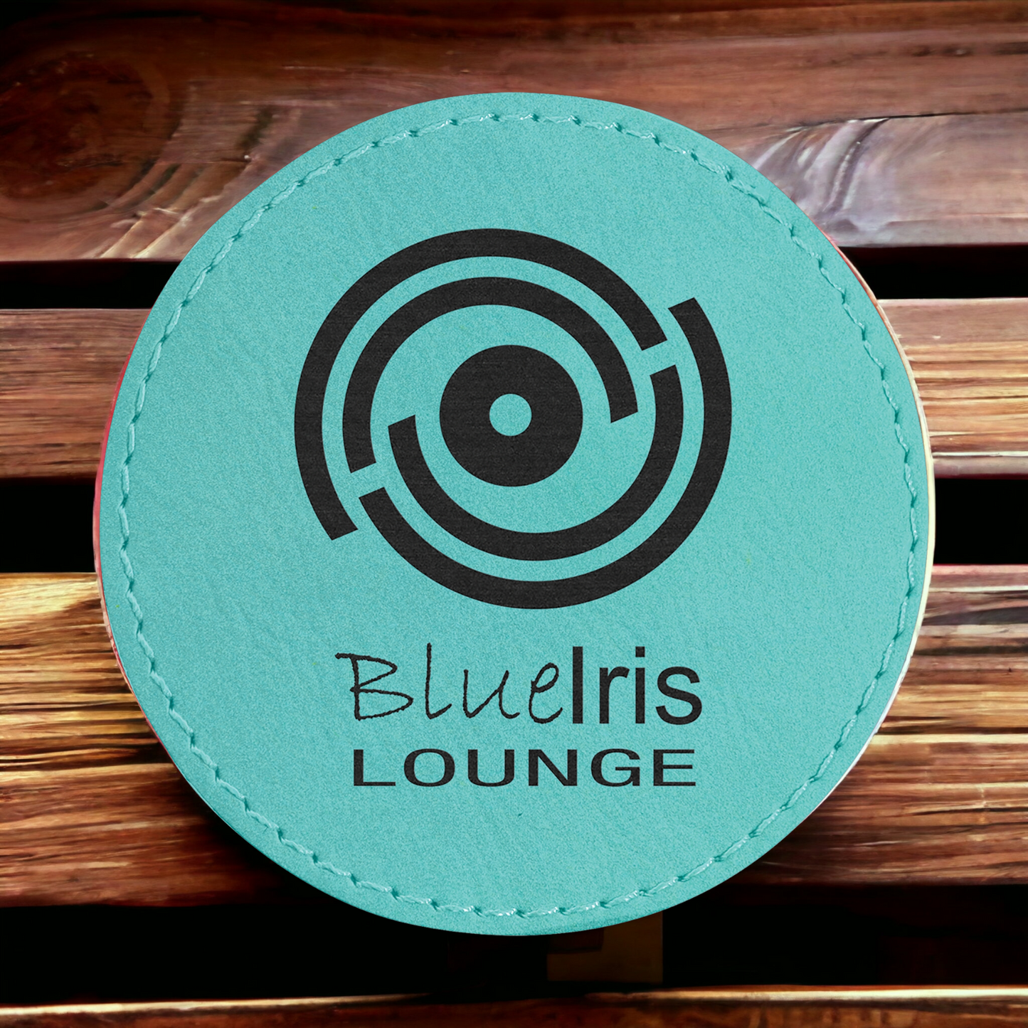 Custom Engraved Leatherette Round Patch