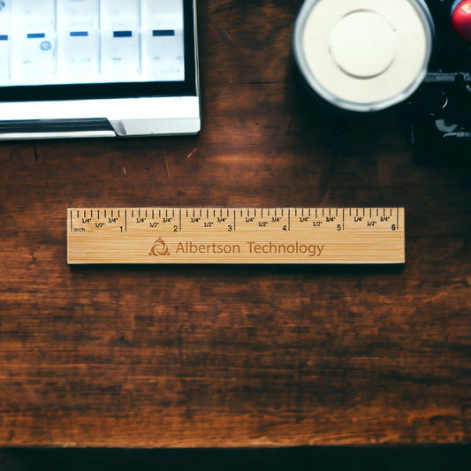 Custom Engraved 6" Bamboo Ruler