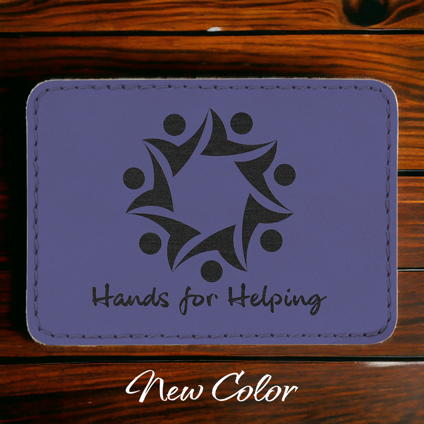 Custom Engraved Leatherette Rectangle Patch