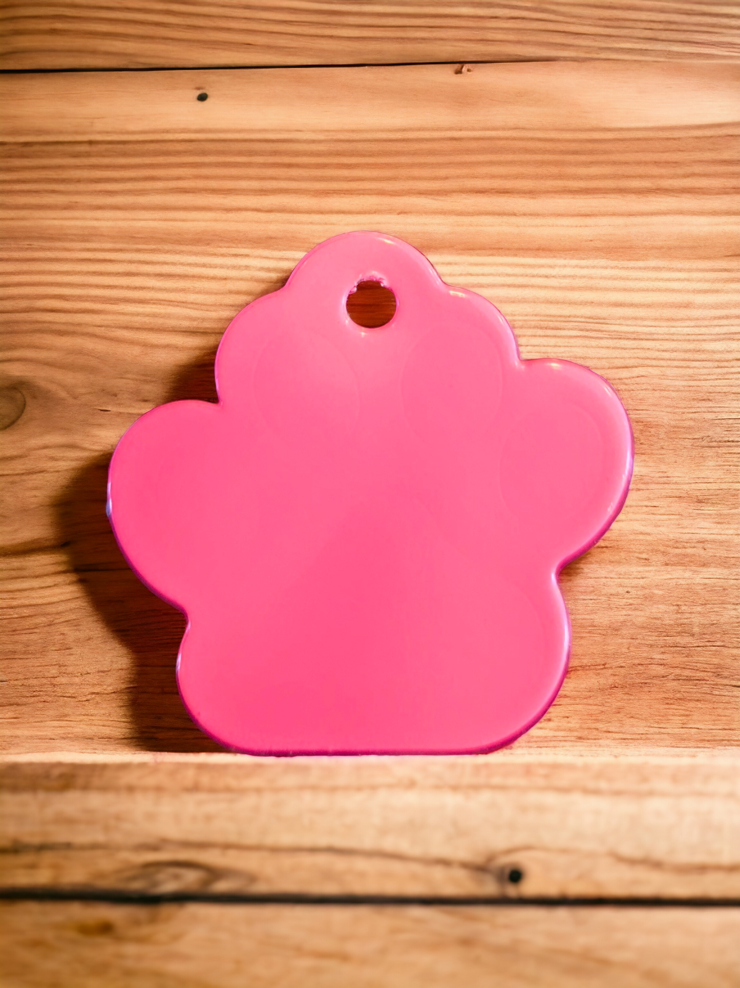 Custom Engraved Heavy Duty Paw Print Pet Tag