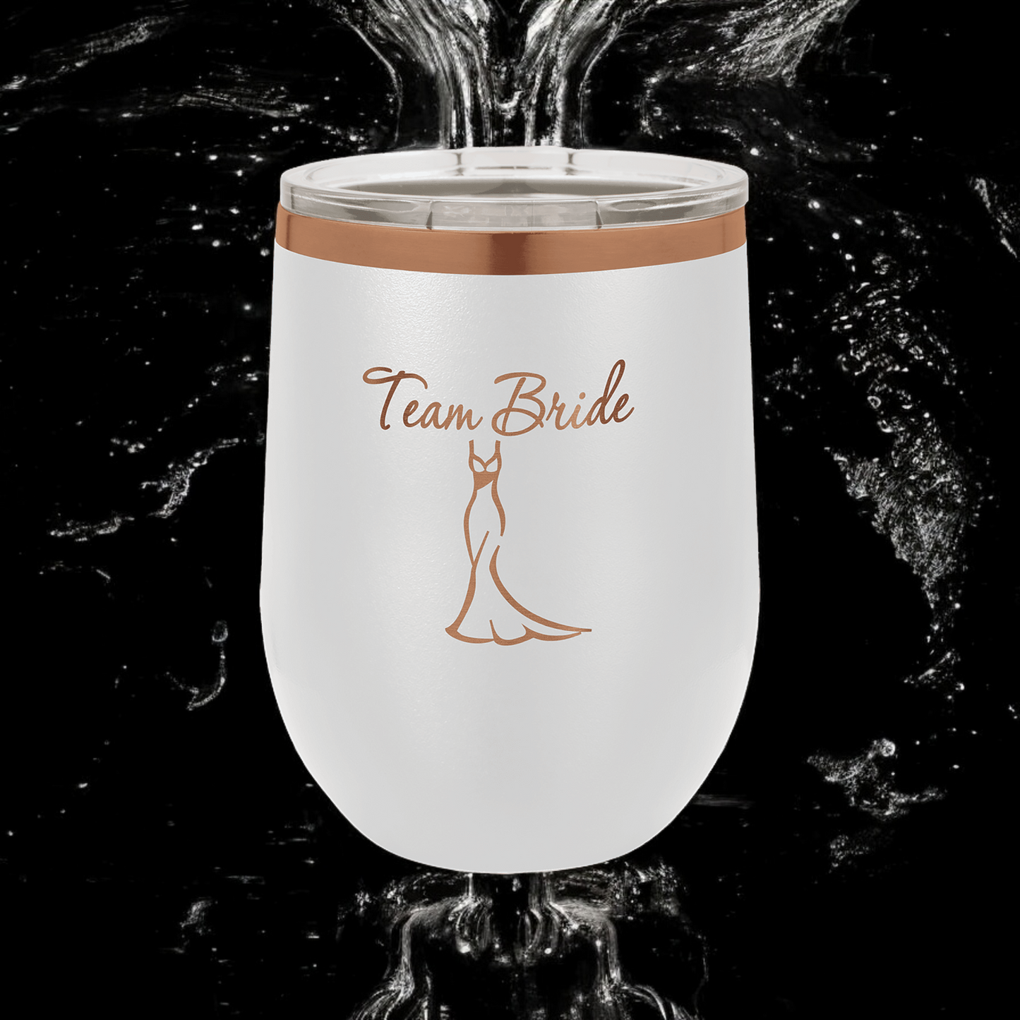 Custom Engraved 12oz Stemless Wine Tumbler, "Polar Camel" Brand