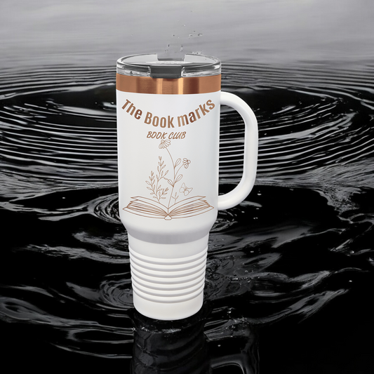 Custom Engraved 40oz Travel Mug w/ Handle & Straw, "Polar Camel" Brand