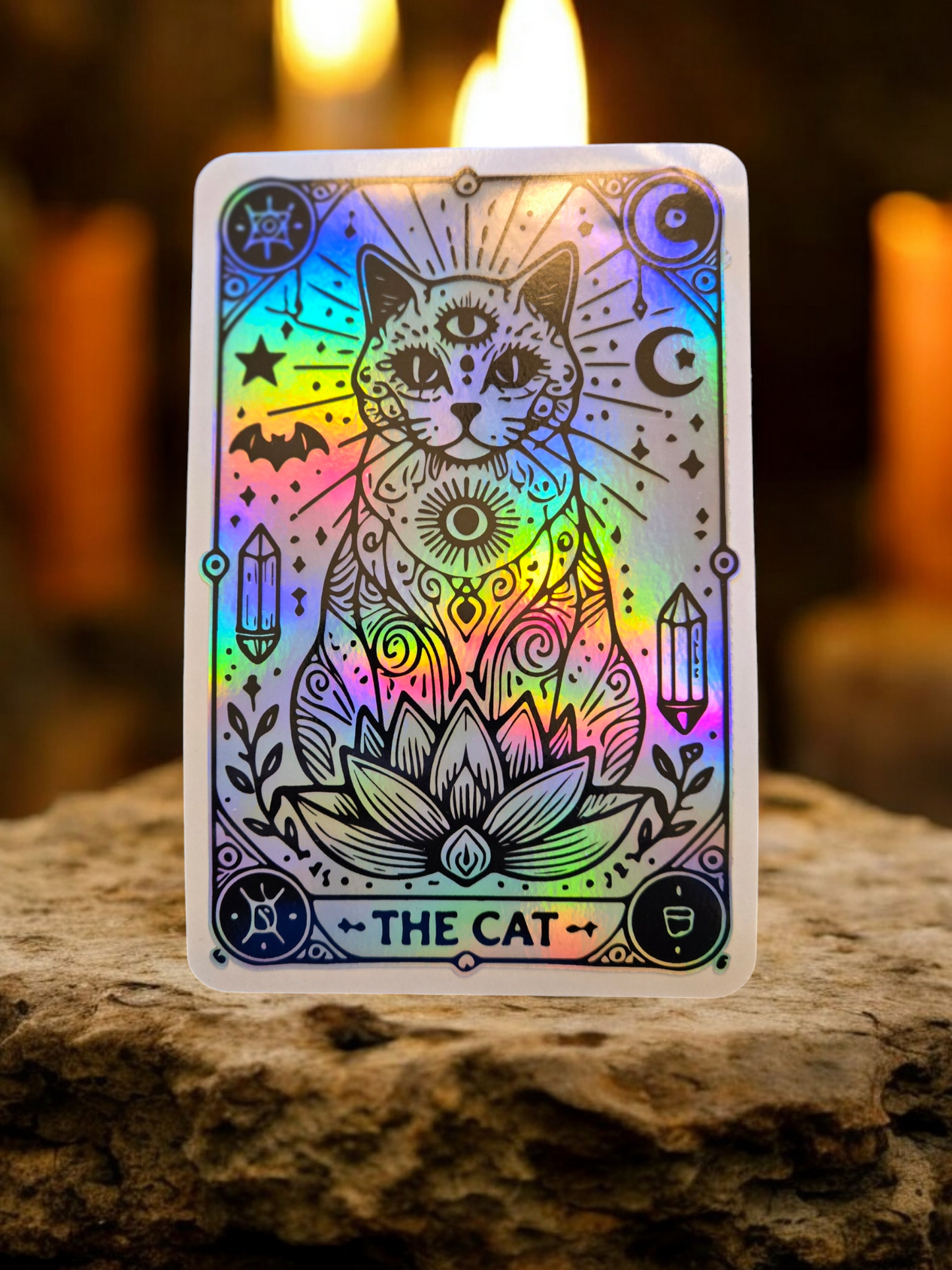 Holographic Funny/Sarcastic Tarot Card Stickers