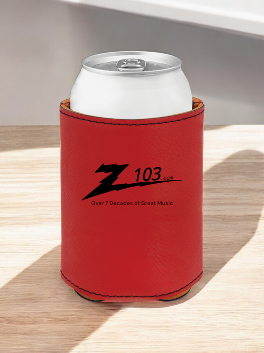 Z103 Leatherette Beer Can Koozie