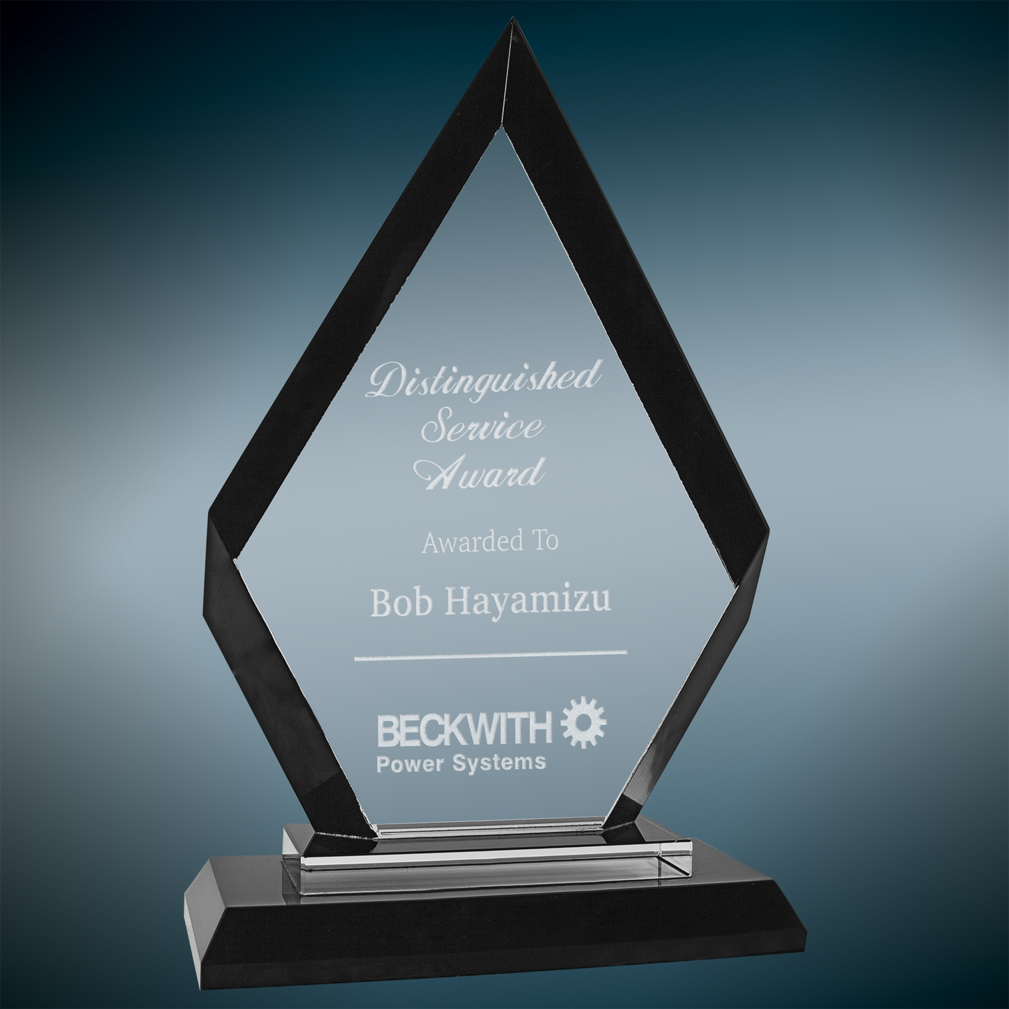 Custom Engraved Regal Glass Awards